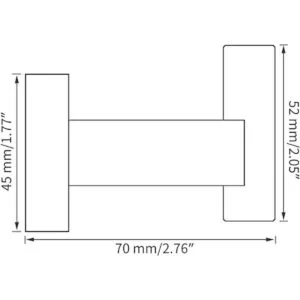 Miyili B02B2 Gancho para toalla de acero inoxidable SUS