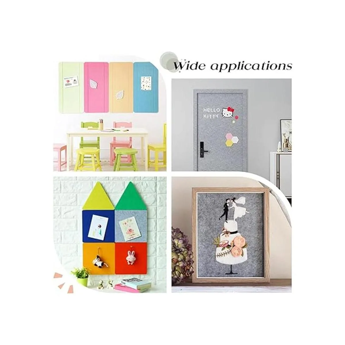 BENECREAT Hoja de tela de fieltro autoadhesiva roja de_6