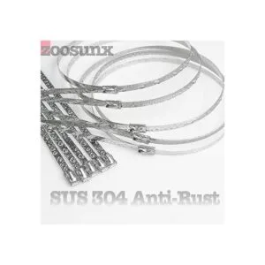 100 bridas de metal de 11.8 pulgadas acero inoxidable_5