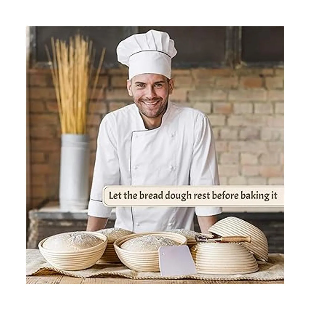 Cesta redonda a prueba de panneton de 9 pulgadas con paño