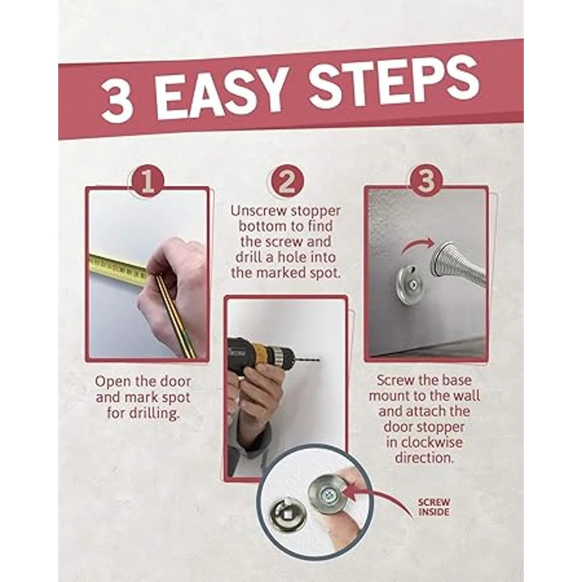 Jack N Drill Juego de 11 topes de puerta de resorte de_4