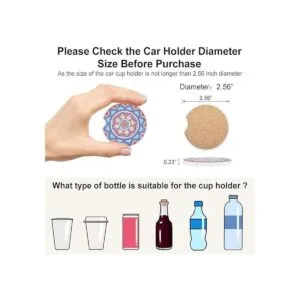 Posavasos de coche para bebidas absorbentes paquete de