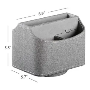 PUSU Soporte organizador de piel sintética giratorio en_2