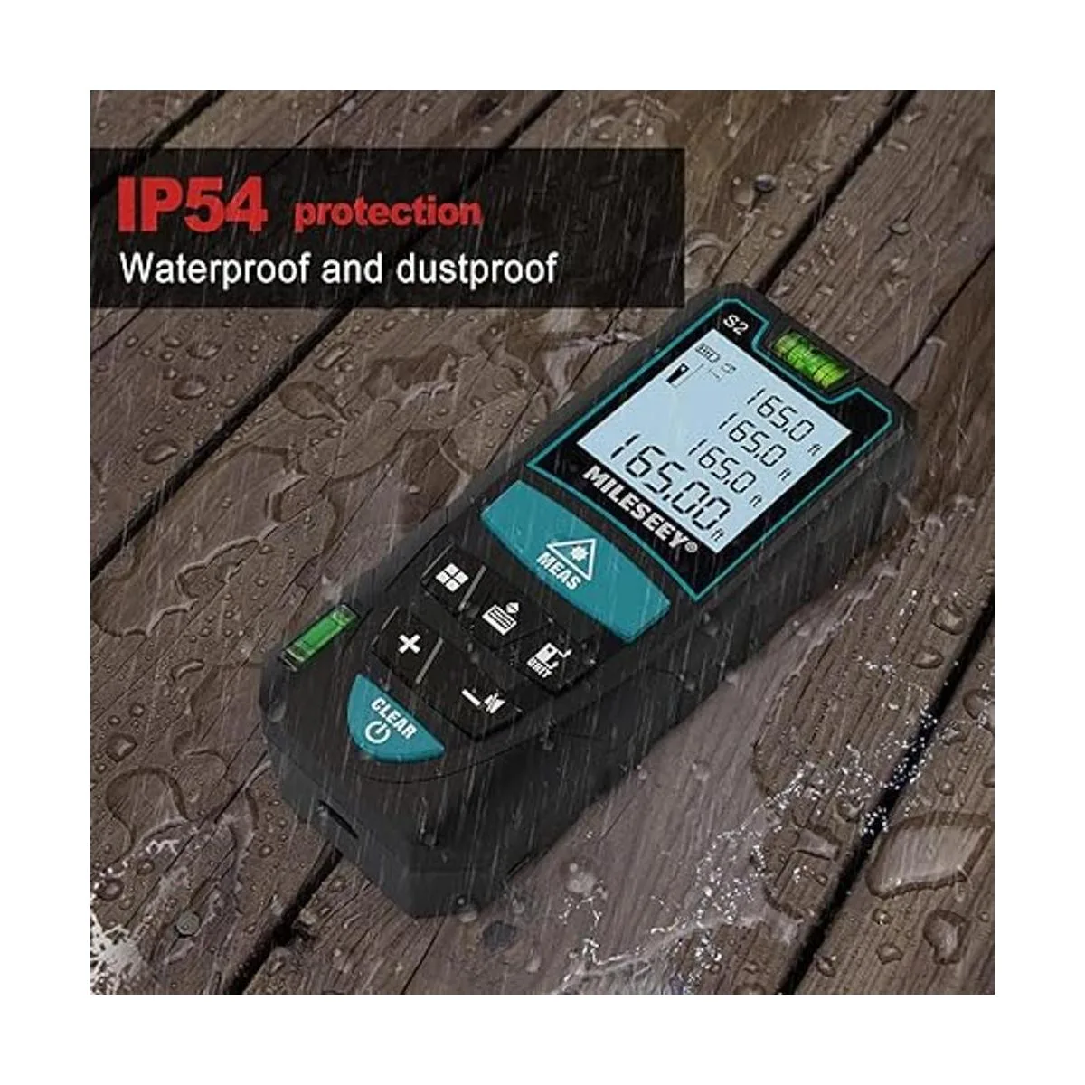 Medidor láser Mileseey by RockSeed digital 2 niveles de