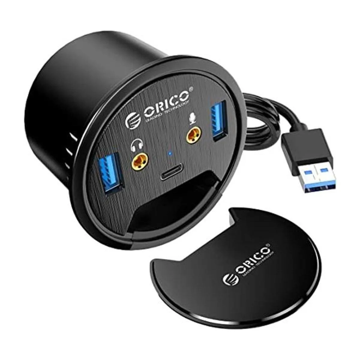 Orico Ojal de escritorio USB 3.0 Hub con 2 puertos tipo A_1