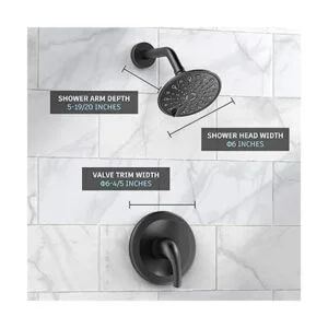 EMBATHER Juego de grifo de ducha negro mate kit de_6