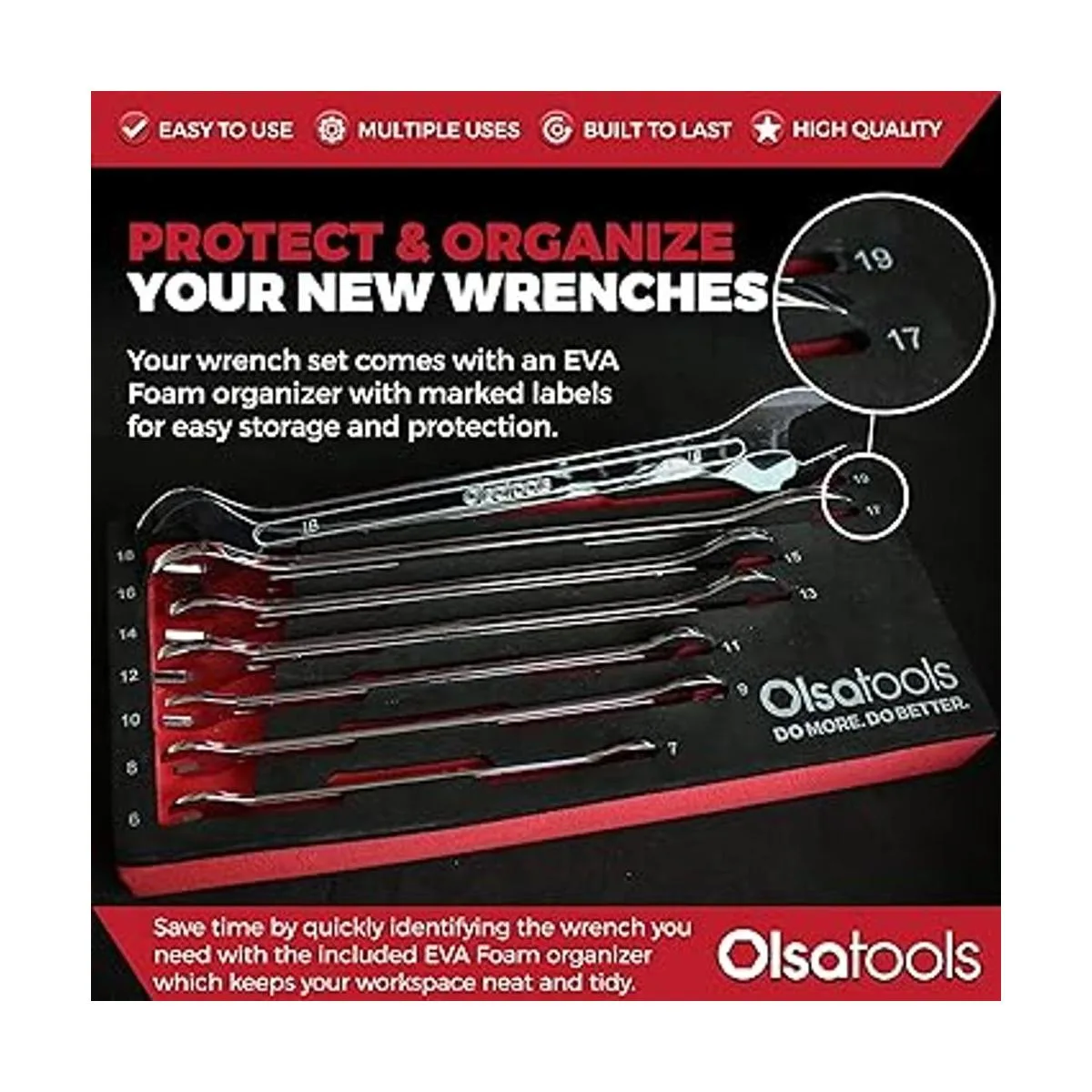 Olsa Tools Juego de llaves de extremo abierto superfinas_3