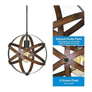 DEWENWILS Lámpara colgante con enchufe de grano de_3