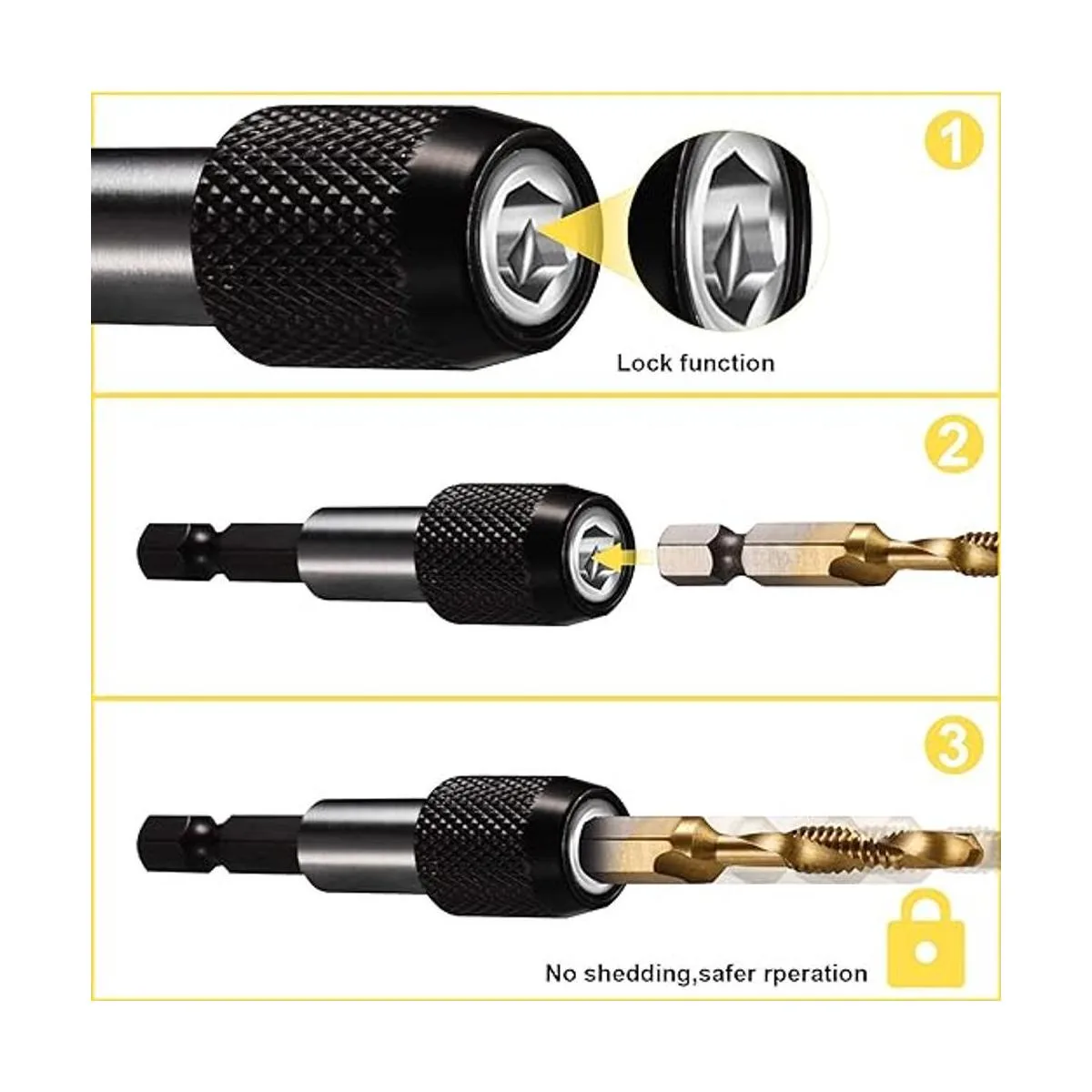 THINKWORK Juego de brocas combinadas 3 en 1 con_5