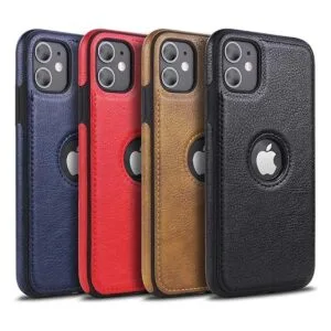 Funda de cuero retro para iPhone 11 antigolpes carcasa de_2