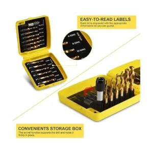 THINKWORK Juego de brocas combinadas 3 en 1 con_4