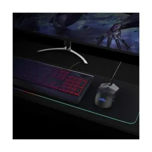 FIODIO Mouse para juegos con cable 5500 DPI luz