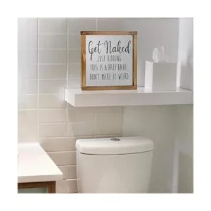 Letrero para decoración de baño de 12 x 12 pulgadas medio_5