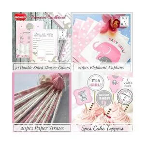 Juego de 587 piezas de decoraciones de baby shower de_5