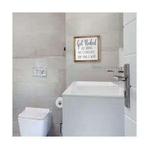 Letrero para decoración de baño de 12 x 12 pulgadas medio_6