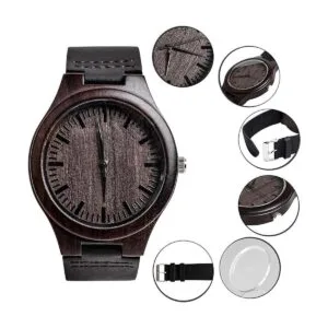 Fodiyaer Reloj de madera grabada regalo para hijo de
