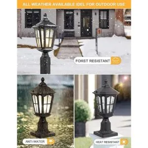 GYDZ Luz de poste del atardecer al amanecer para_5