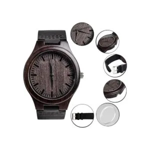 Fodiyaer Reloj de madera grabada personalizable regalo
