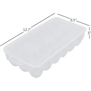 Begale Juego de 2 hueveras de plástico transparente