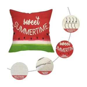 Softxpp Sweet Summer Time Funda de almohada decorativa