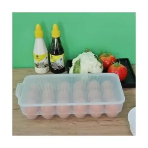 Begale Juego de 2 hueveras de plástico transparente