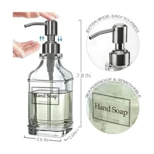 JASAI Dispensador de jabón de diseño antiguo con bomba de