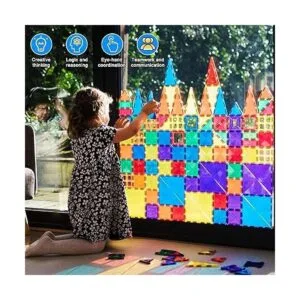 Landtaix Juego de azulejos magnéticos para niños 100_3