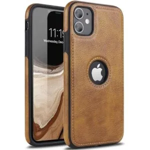 Funda de cuero retro para iPhone 11 antigolpes carcasa de_1