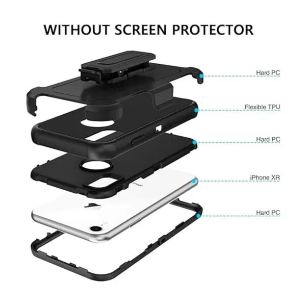 BENTOBEN Funda para iPhone XR con clip para cinturón_2