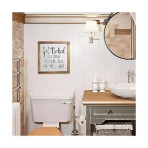 Letrero para decoración de baño de 12 x 12 pulgadas medio_3