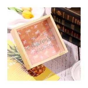 Alcancías para adultos marco decorativo de madera caja_3