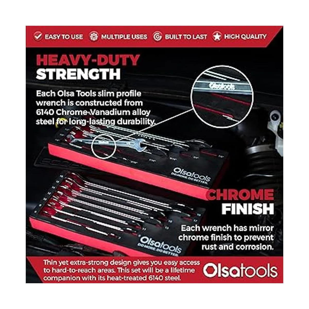 Olsa Tools Juego de llaves de extremo abierto superfinas_5