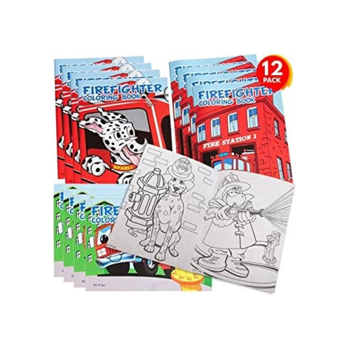 ArtCreativity Libros para colorear de bomberos paquete de_1