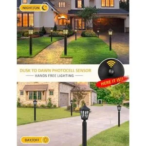 GYDZ Luz de poste del atardecer al amanecer para_2