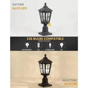 GYDZ Luz de poste del atardecer al amanecer para_3