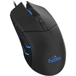 FIODIO Mouse para juegos con cable 5500 DPI luz