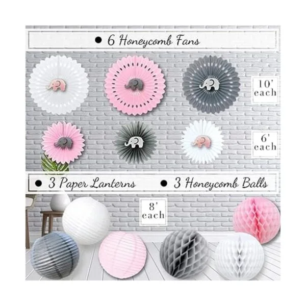 Juego de 587 piezas de decoraciones de baby shower de_3