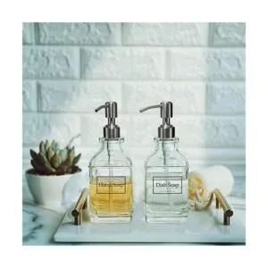 JASAI Dispensador de jabón de diseño antiguo con bomba de