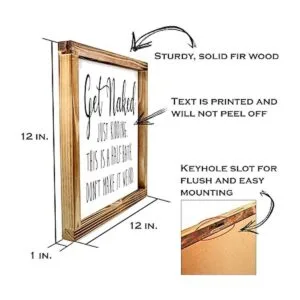 Letrero para decoración de baño de 12 x 12 pulgadas medio_2