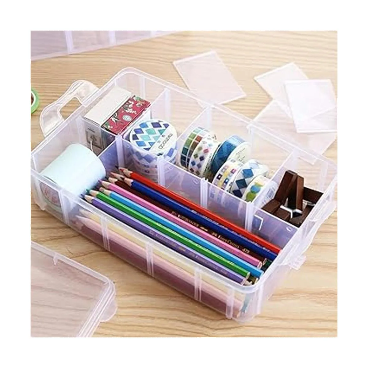 Sooyee Contenedor de almacenamiento apilable de 6 capas_4