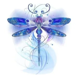 SKRYUIE Kit de pintura de diamante 5D con libélula azul