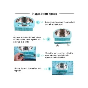Cuenco de acero inoxidable extraíble con diseño de jaula_5