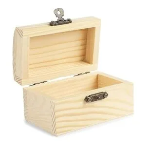 Bright Creations Caja de madera sin terminar con tapa y_2