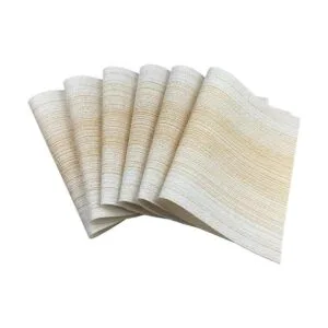 Juego de 6 manteles individuales de vinilo tejido duradero