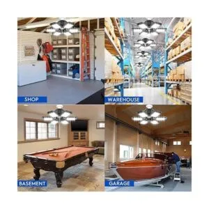 Paquete de 2 luces LED de garaje de 160 W deformables de_3