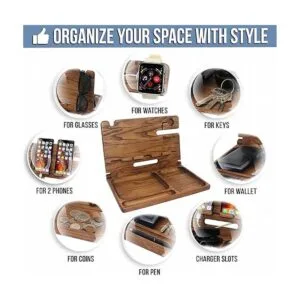 Estación de acoplamiento de madera 2 soporte para teléfono_3