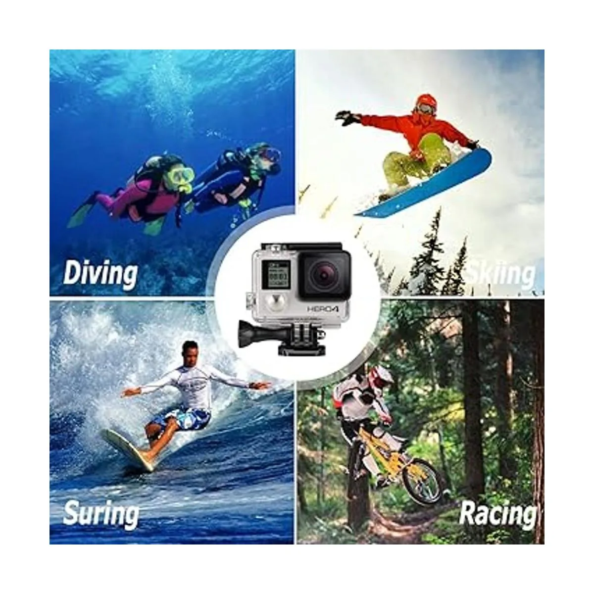 HONGDAK Carcasa impermeable para GoPro Hero 433 funda_6