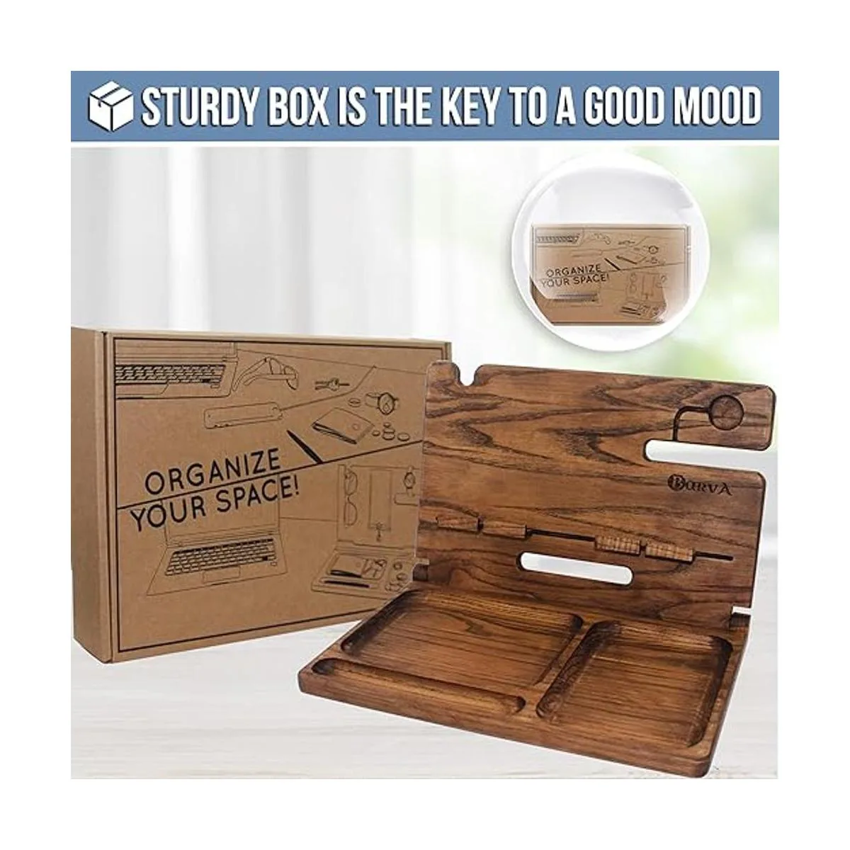 Estación de acoplamiento de madera 2 soporte para teléfono_4