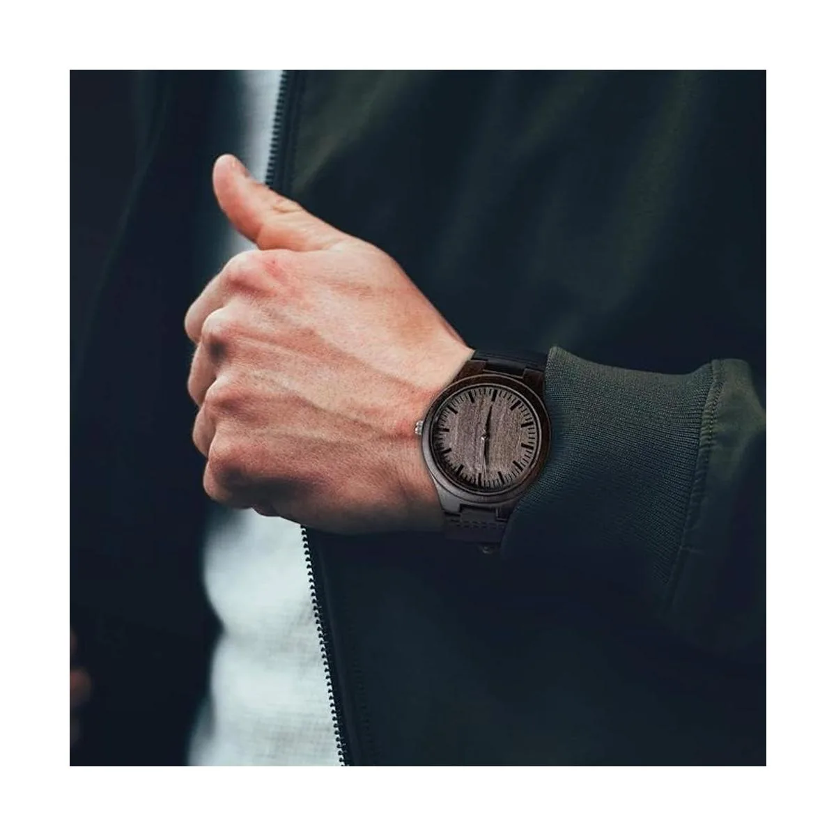 Fodiyaer Reloj de madera grabado personalizado regalo