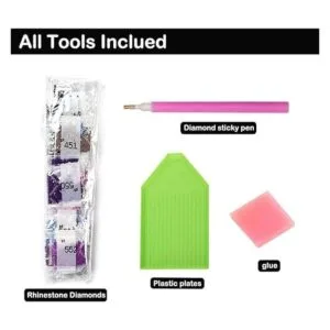 LVIITIS Pintura de diamante 5D por números kits de